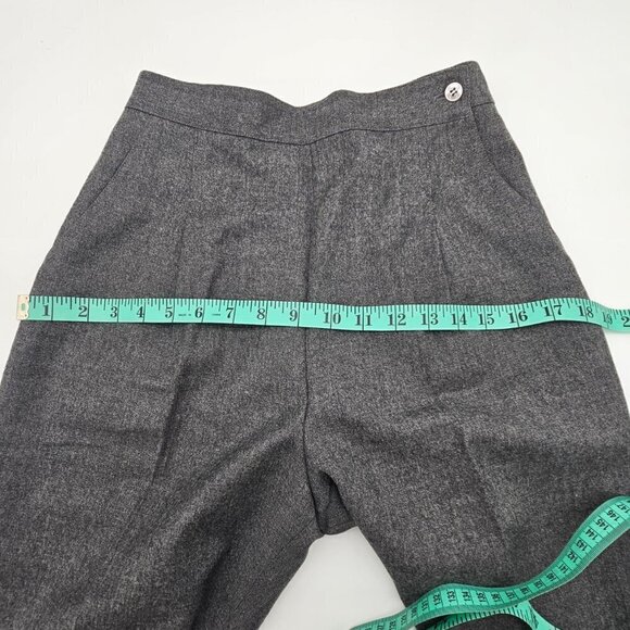 Pino Women's Charcoal Pure Virgin Wool High-rise Dress Pants/Trousers, XS-S - Picture 13 of 17